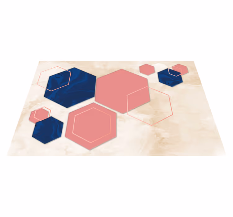 Modern placemat with hexagonal pattern design - TenStickers
