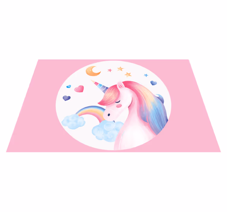 Rainbow unicorn children placemats - TenStickers