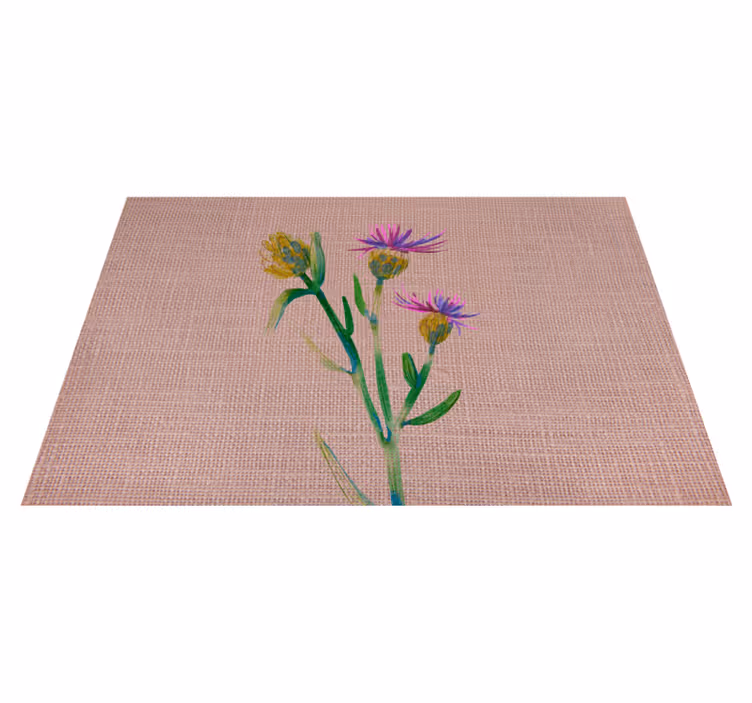 Woven thistle vinyl table mat - TenStickers