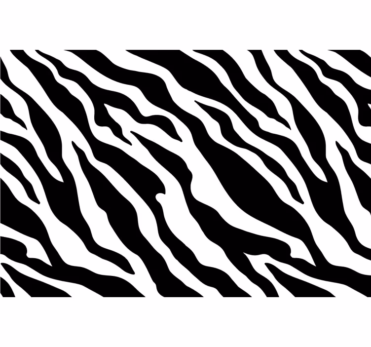 Africa wall mural black and white zebra print - TenStickers