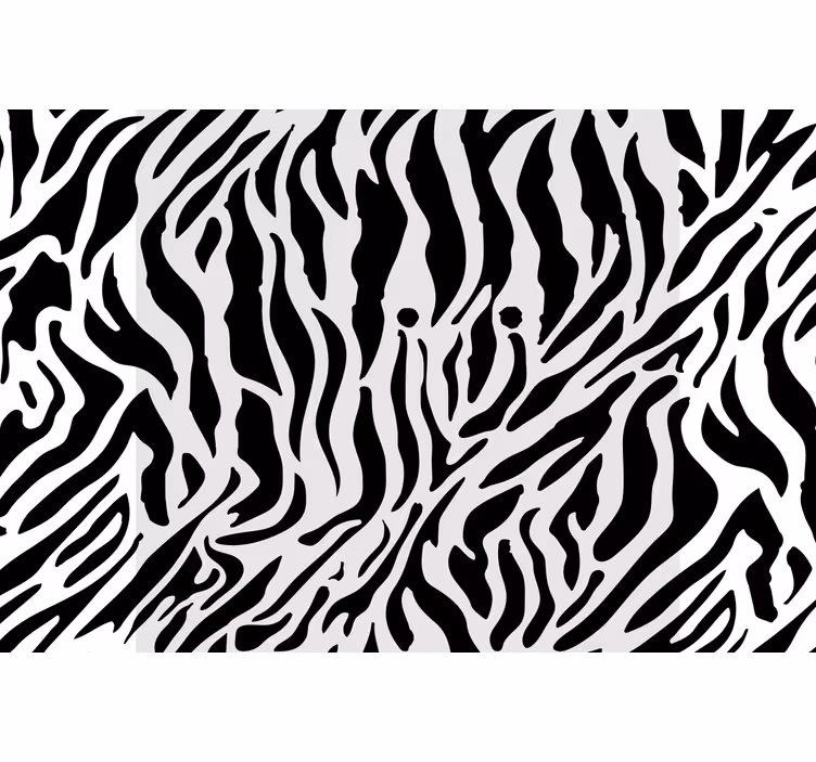 Africa wall mural zebra print design - TenStickers