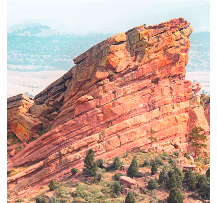 Desert mural rock formation aesthetic art - TenStickers