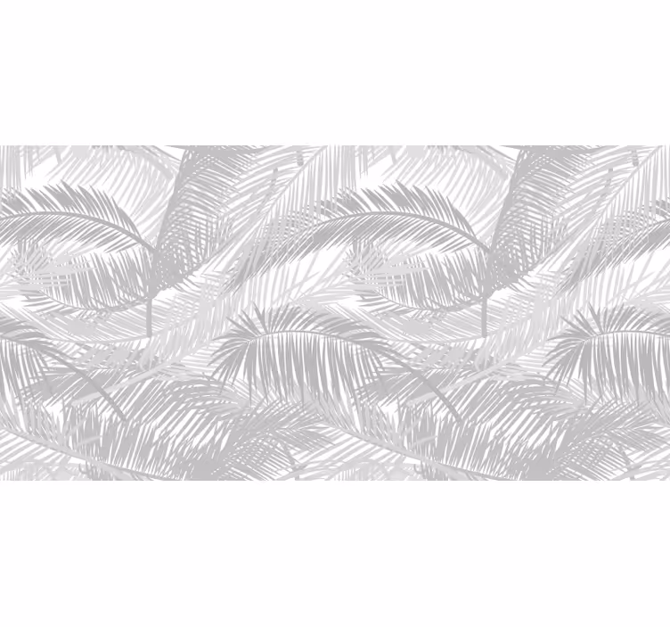 Jungle wall mural with tropical gray leaves - TenStickers
