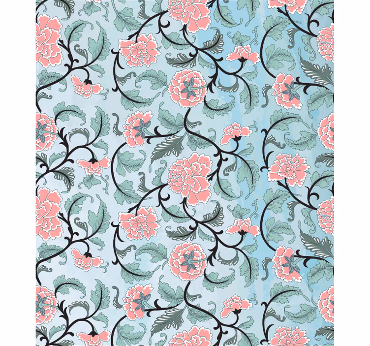 Bathroom mural japanese flowers window film - TenStickers