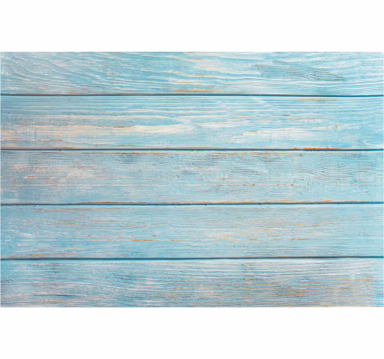 Bathroom mural in blue wood pattern - TenStickers