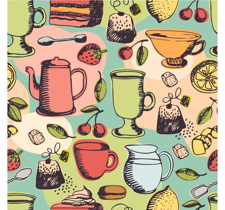 Kitchen mural food for the kitchen - TenStickers