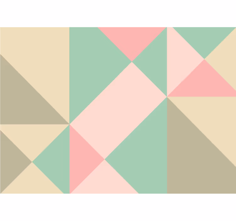 Kitchen mural geometric in soft tones - TenStickers