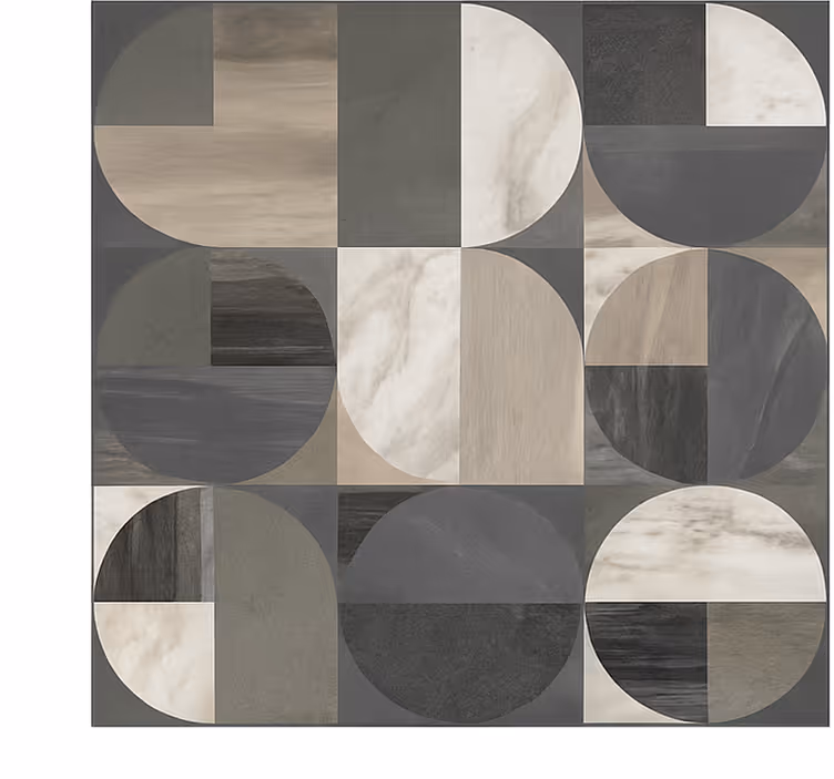 Kitchen mural half-circle design - TenStickers