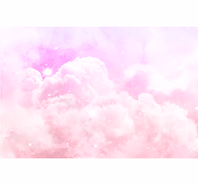 Pink wall mural in a pink sky design - TenStickers