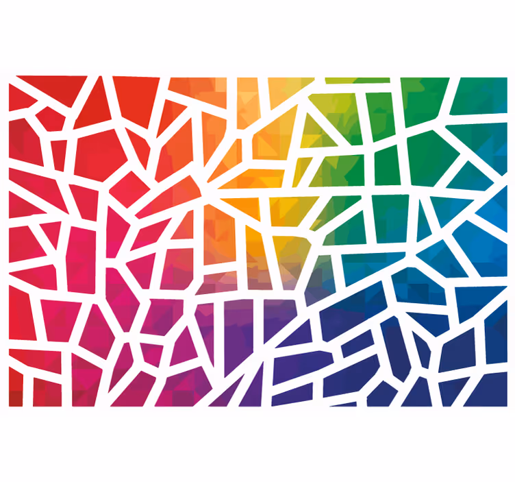 Entrance wall mural color mosaic - TenStickers