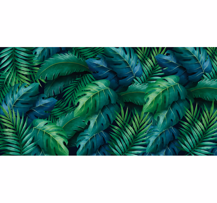 Tropical elegant foliage entrance wall mural - TenStickers