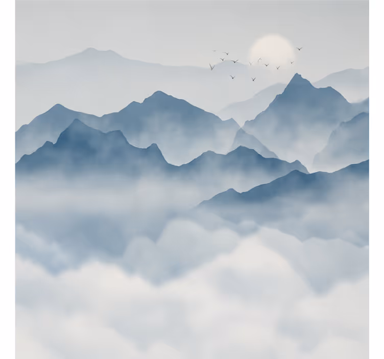 Nature mountain wall mural - TenStickers