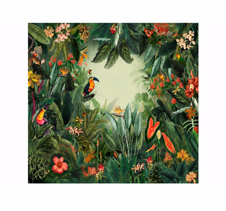 Nature wall mural exotic garden retreat - TenStickers