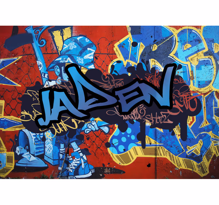 Graffiti customized name custom wall mural - TenStickers
