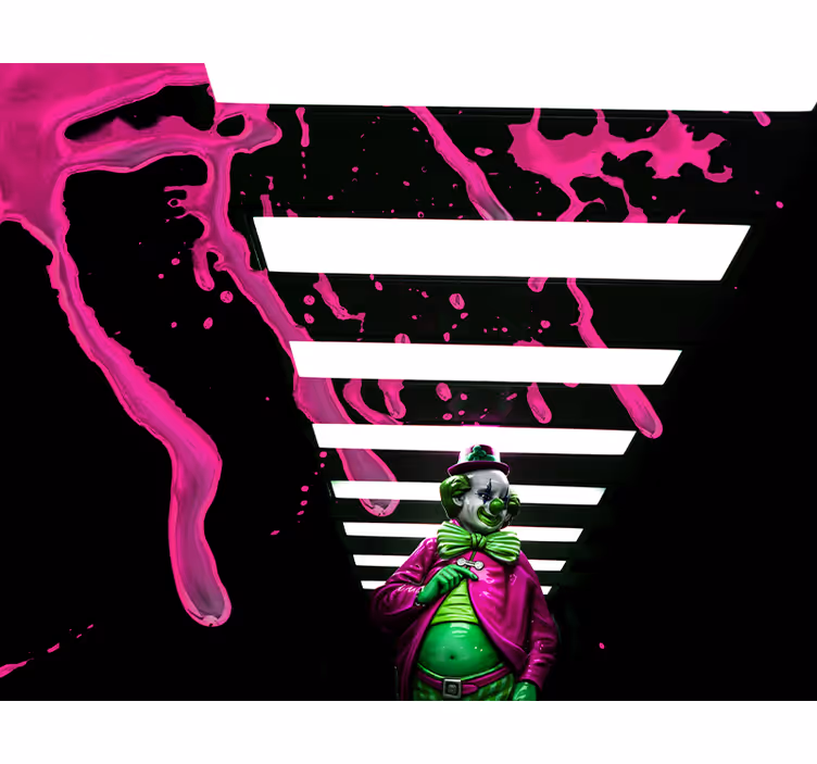 The joker living room wall mural - TenStickers