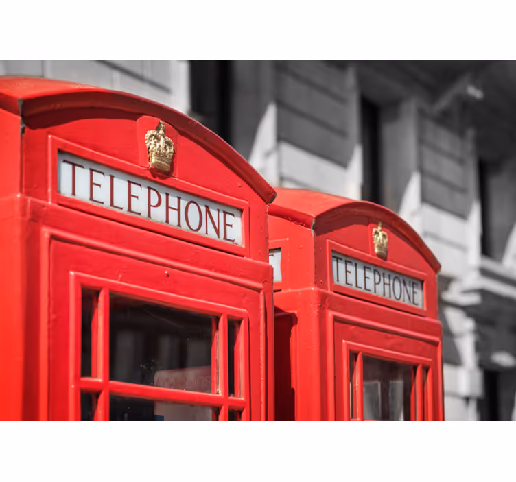 Iconic Red Phone Boxes london wall mural - TenStickers