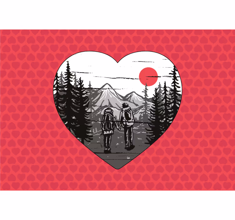 camping hiking mountain  Mountain wall mural - TenStickers
