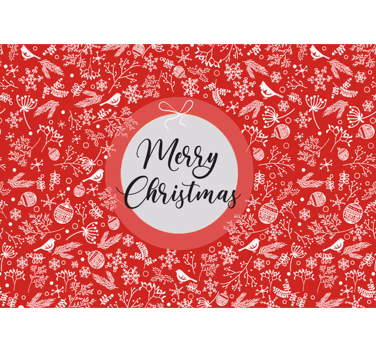 Festive Holiday Wishes christmas mural - TenStickers