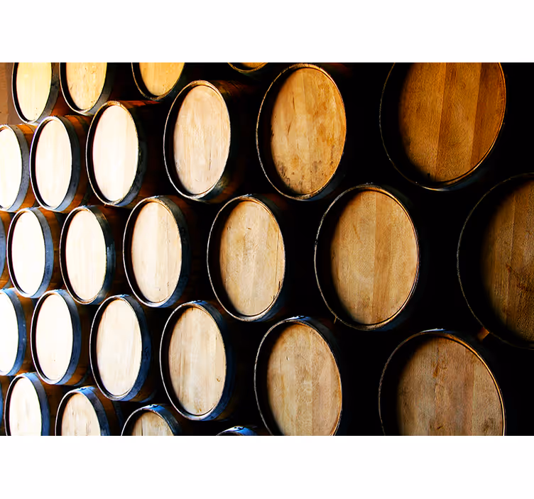 Wine barrel close-up vintage wall mural - TenStickers