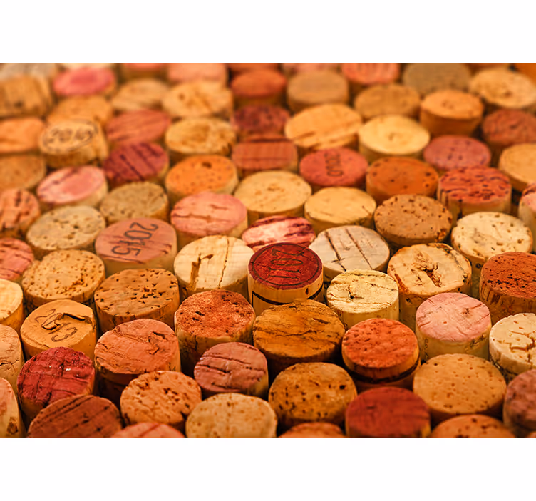 Cork collection patterns wall mural - TenStickers