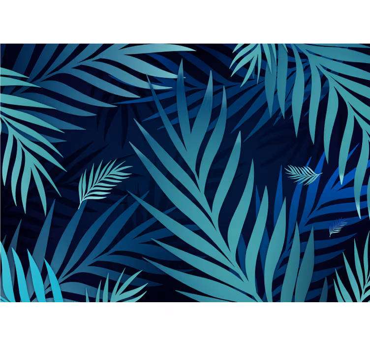 Nature wall mural with tropical leaf design - TenStickers