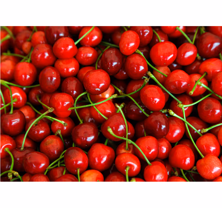 Wall mural kitchen bright and colorful cherries - TenStickers
