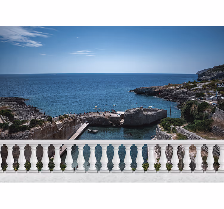 Landscape mural wallpaper seaside vista serenity - TenStickers