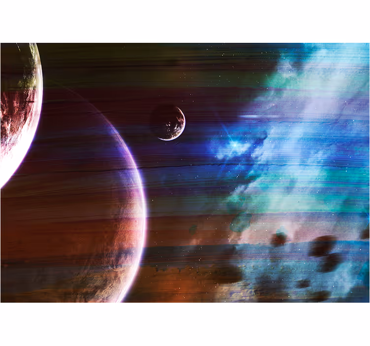 modern outer space abstract wall mural - TenStickers