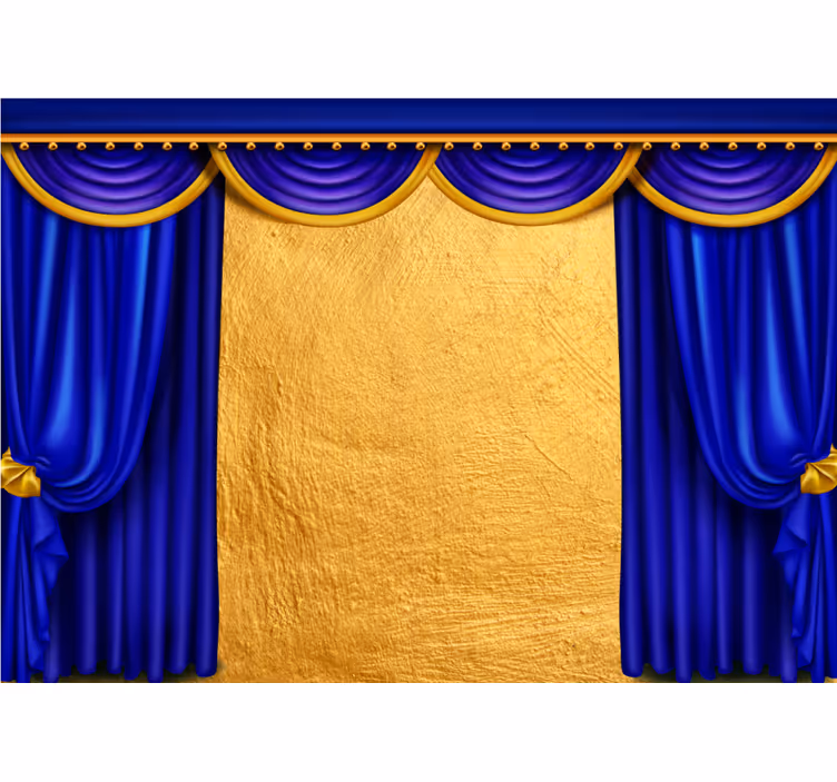 Wall mural with golden textured panels - TenStickers