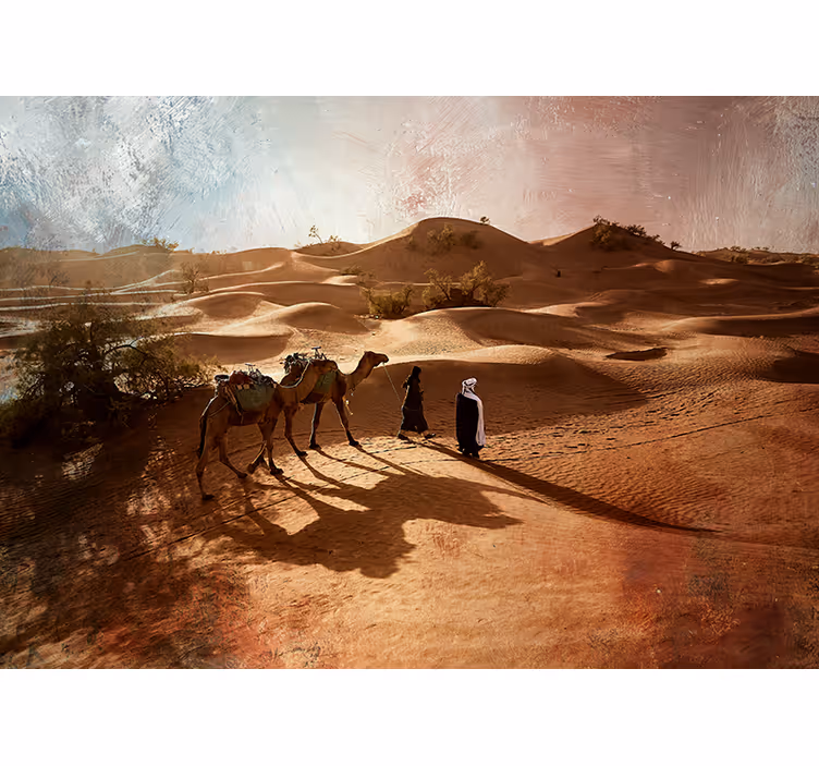 Desert Caravan Expedition desert mural - TenStickers