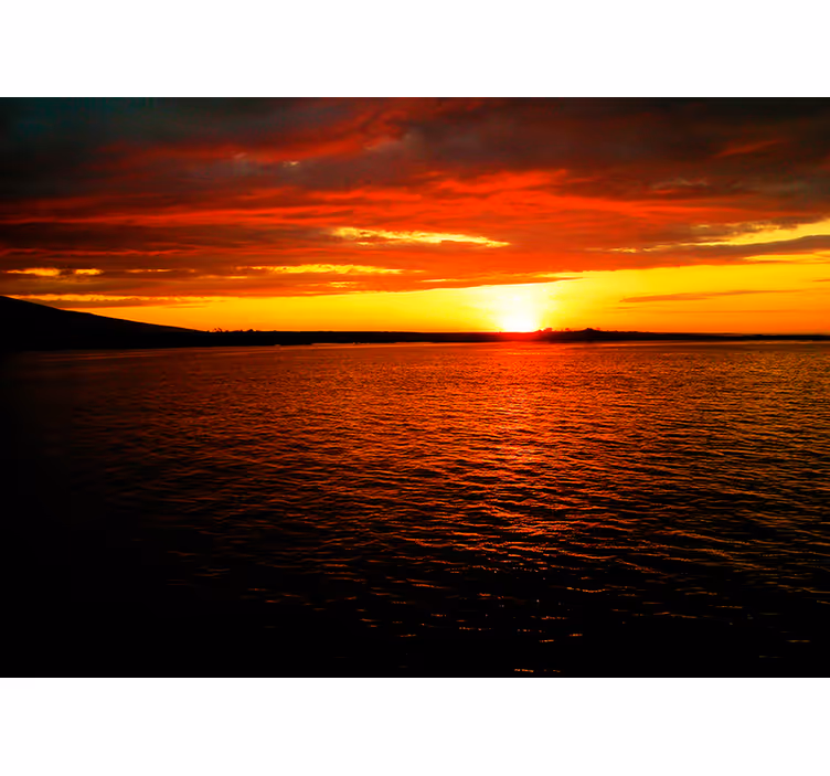 Landscape mural wallpaper twilight over the ocean - TenStickers