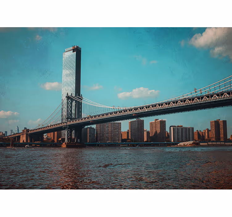 East River with skyscraper  office Wall Mural - TenStickers