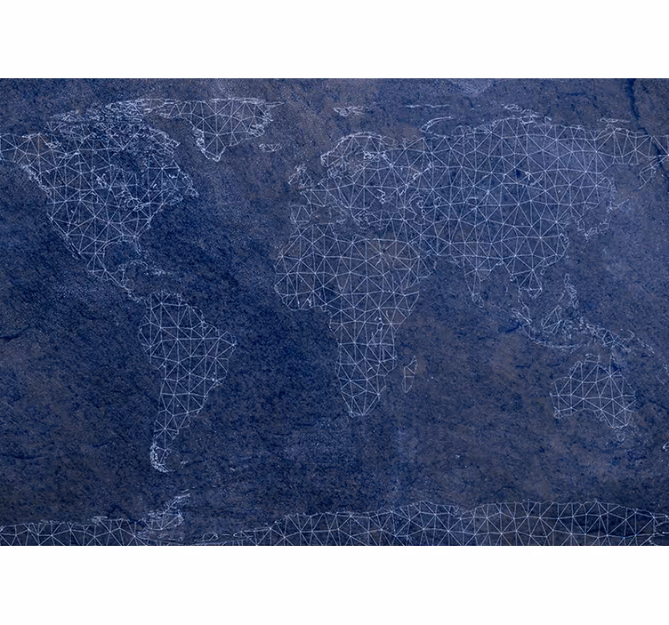 Blue connected  Home office Wall Mural - TenStickers