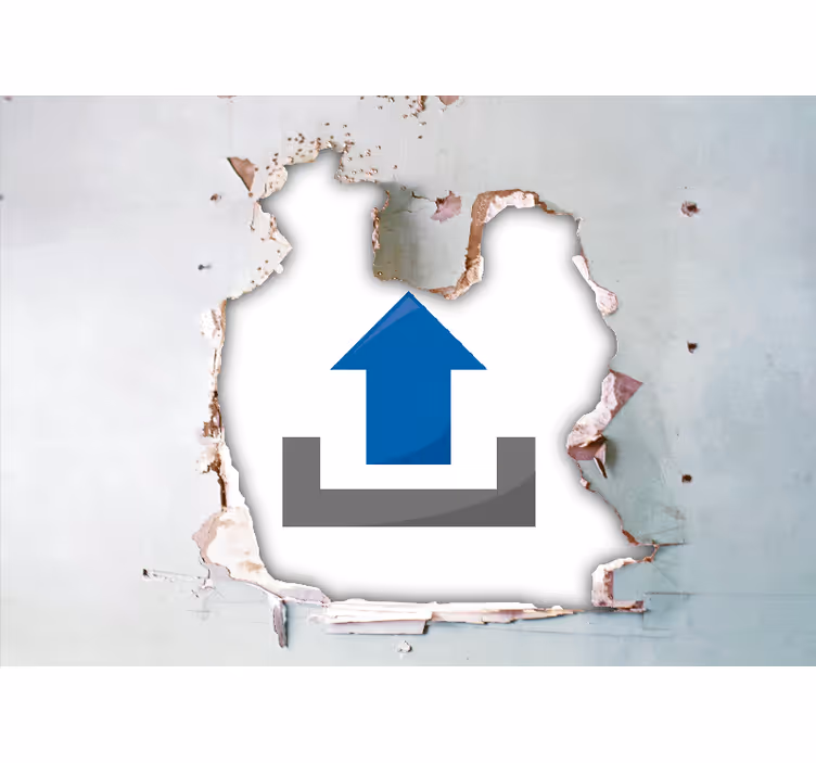 Broken wall trompe l'oeil effect wall mural - TenStickers