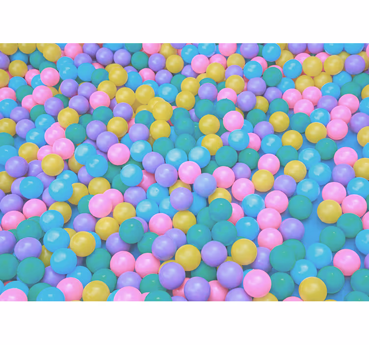 Colorful Playful Balls animal wall mural - TenStickers