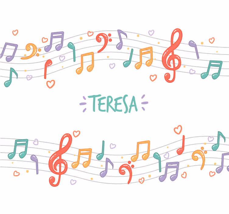 Music mural melody of musical notes - TenStickers
