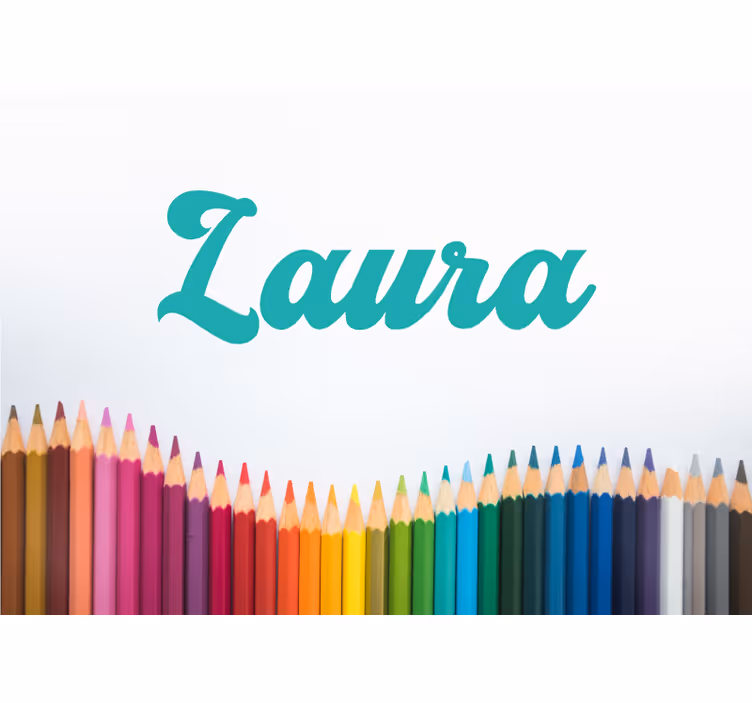 Personalized wall mural with your name in cursive - TenStickers
