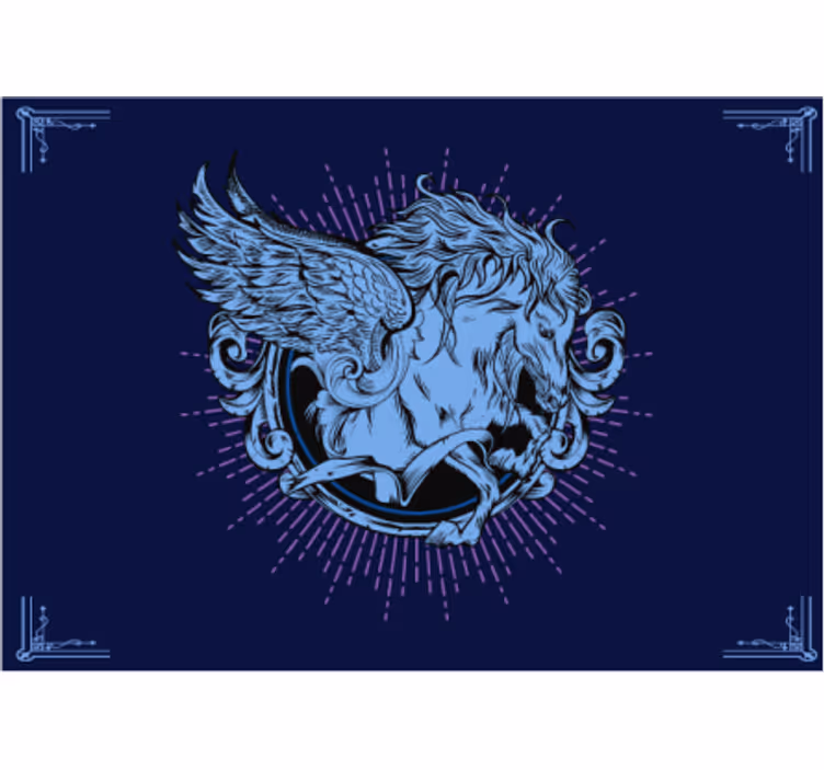 Lion mural winged lion emblem art decor - TenStickers