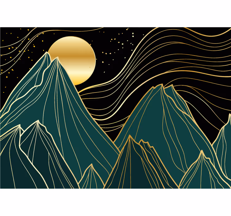 Abstract Mountain wall mural - TenStickers