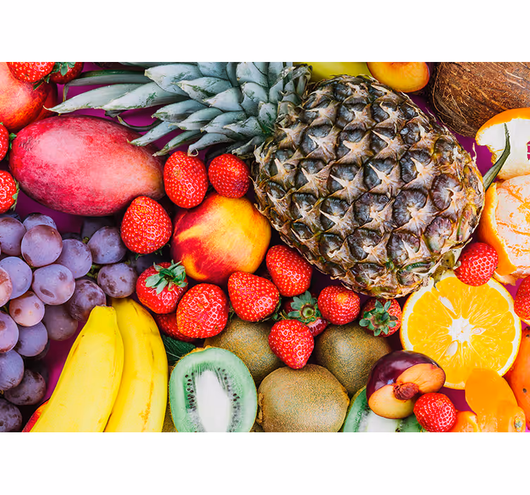 Flower mural vibrant fruit medley - TenStickers