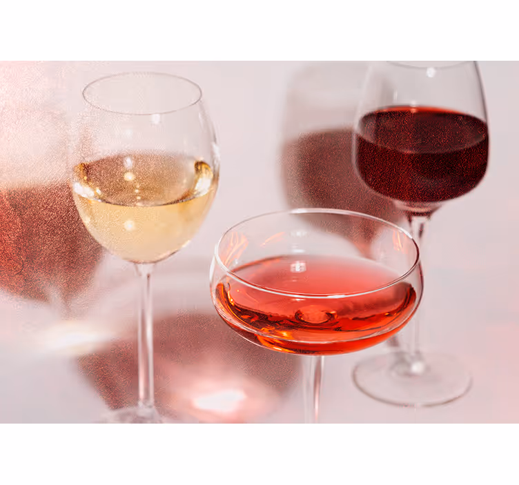 Music mural elegant wine glasses - TenStickers