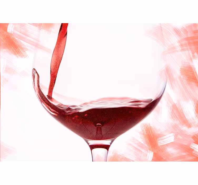 Close up red wine Kitchen Wall Mural - TenStickers