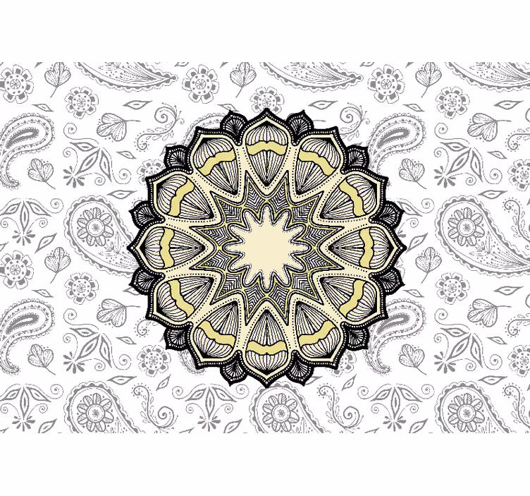 Misty pattern Mandala Wall Mural - TenStickers