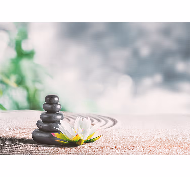 Serene Stone Stacking zen wall mural - TenStickers