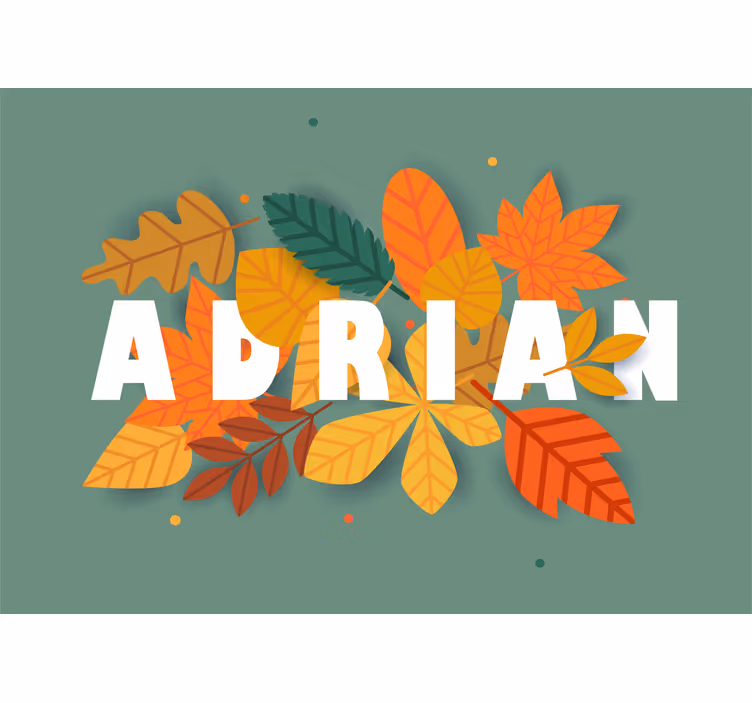 Autumn Leaf Arrangement wall mural - TenStickers