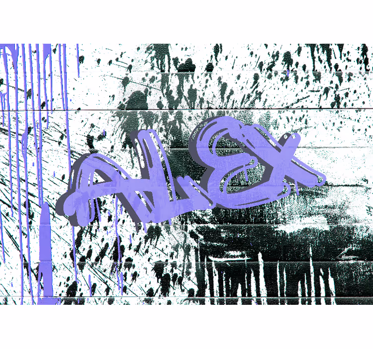 Purple graffiti wall Urban Art Wall Mural - TenStickers