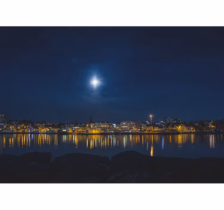 Lunar Urban Echoes city wall mural - TenStickers