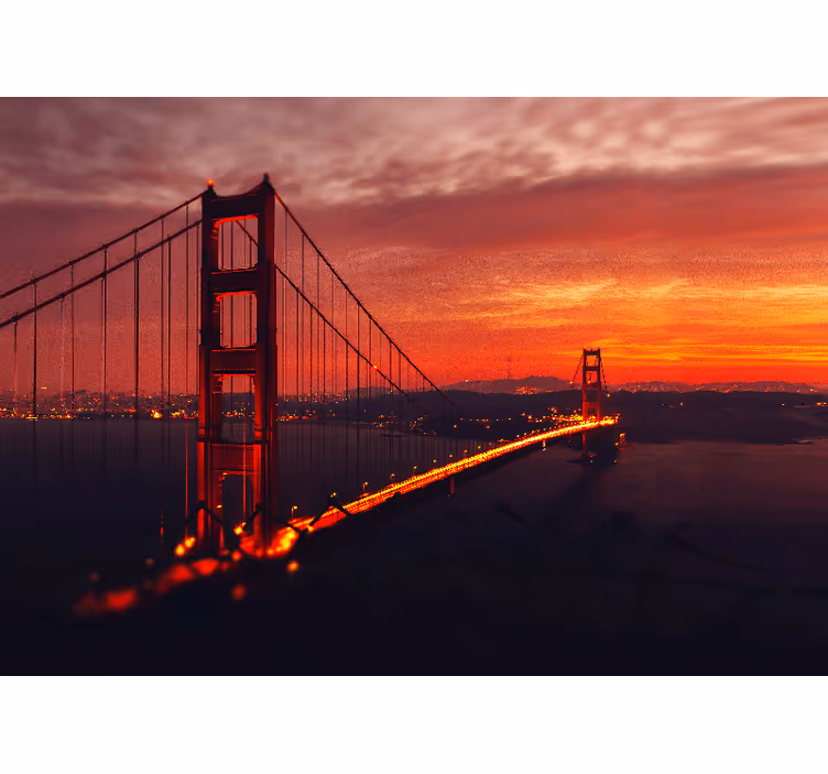 City wall mural golden gate arch design - TenStickers