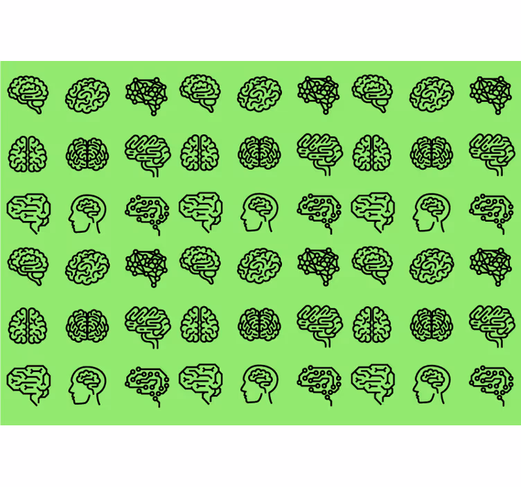 Brain Pattern Design painting wall mural - TenStickers