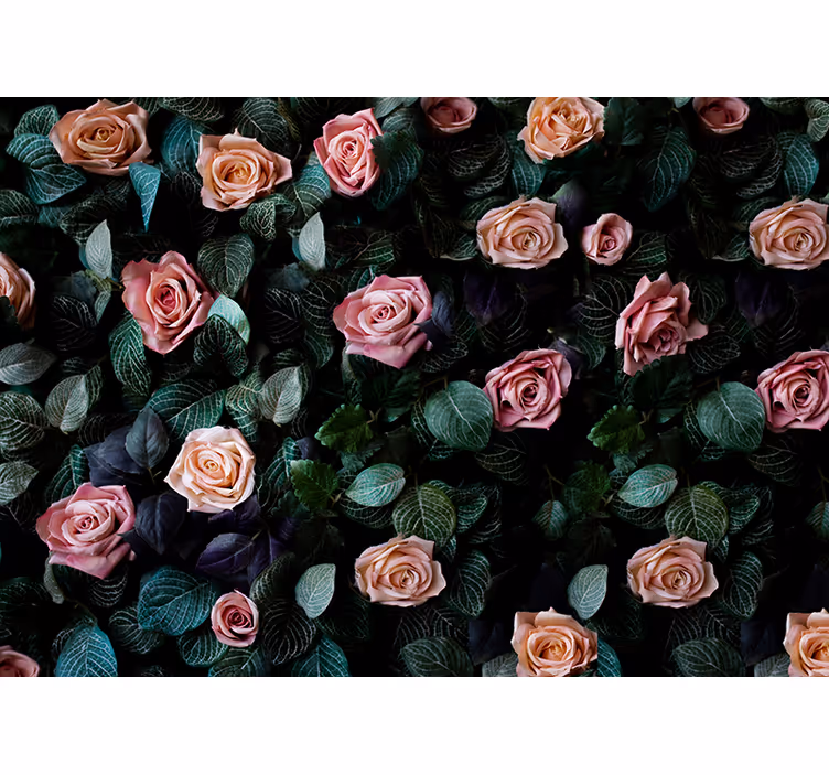 Romantic Rose Floral flower mural - TenStickers